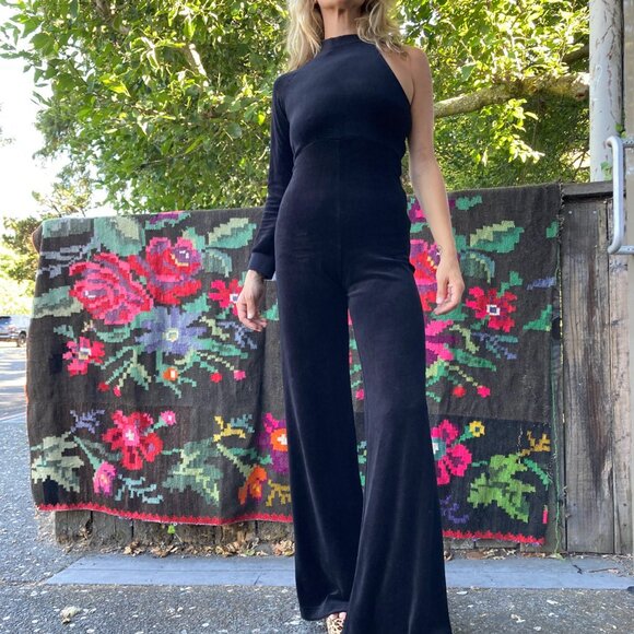 Vetements + Juicy Couture One Shoulder Velour Jumpsuit M - Picture 1 of 6